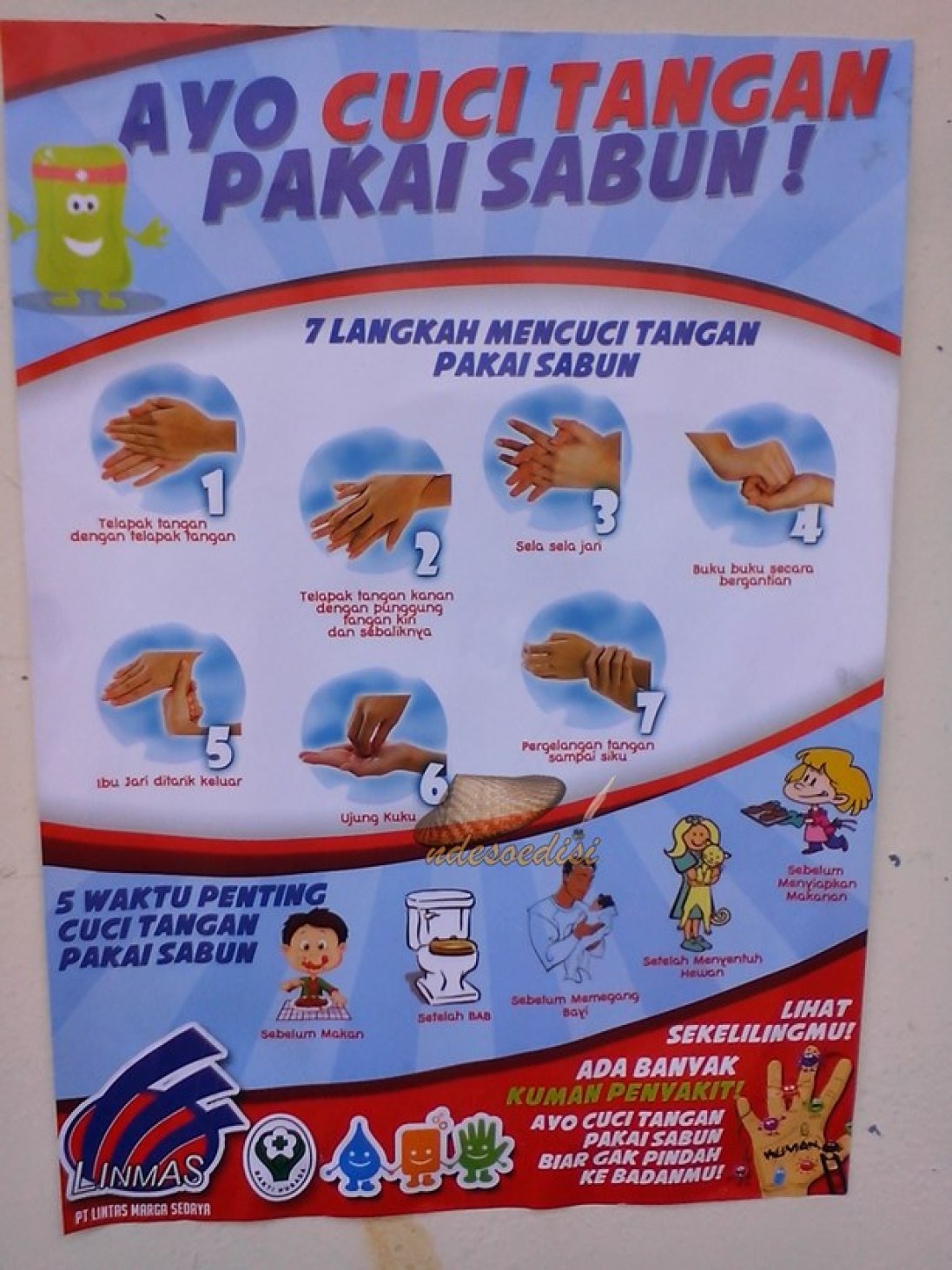 Poster Cuci Tangan Pake Sabun